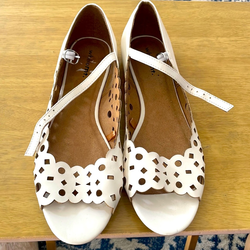 White sandals